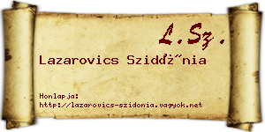 Lazarovics Szidónia névjegykártya